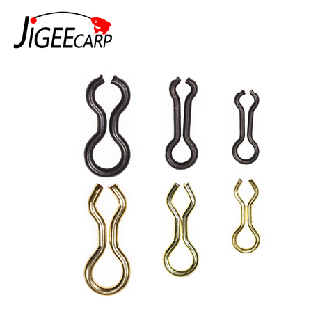 JIGEECARP-aparejo Terminal S M L, 50 Uds., anillos de pesca de carpa, plomo, ojos plomos, Conector de pesca para accesorios de aparejo de carpa ► Foto 1/6