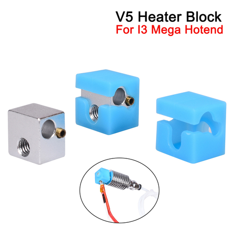 V5 calentador de bloque de V5 de silicona calcetines J-la salida Hotend 3D piezas de la impresora para Anycubic Original I3 Mega salida Hotend Mega-S partes del V6 salida Hotend ► Foto 1/6