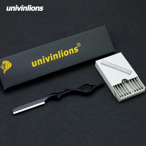 Univinlions-maquinilla de afeitar para Barbero, 10 hojas, corte de pelo, palo más fino ► Foto 1/6