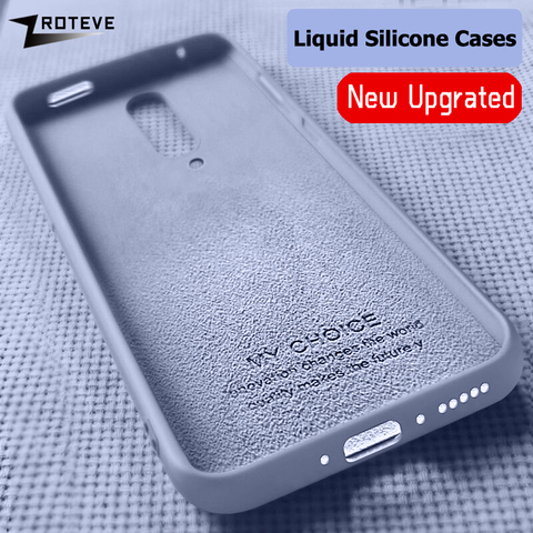 One plus 7 Pro funda de silicona líquida para Oneplus 7 T 7 T Pro 6 T 6 T funda suave para One plus 8 Pro fundas ► Foto 1/6