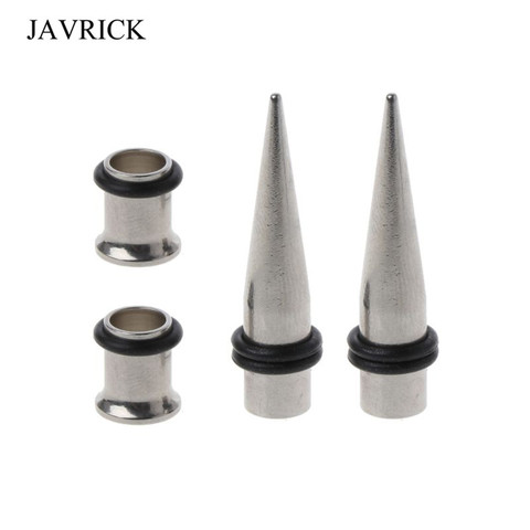 Calibre de 7mm, par de tapabocas y tuneles de acero de 316l, Kit para estirar la oreja, joyería corporal ► Foto 1/6