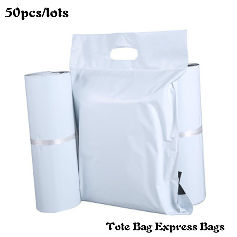 Bolsa de mano Express para mensajería, bolsas de correo de poliester, adhesivas, autoselladas, gruesas, impermeables, blancas, nuevas ► Foto 1/6