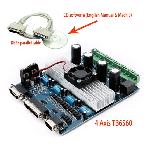 Controlador de Motor paso a paso TB6560 de 3 y 4 ejes, placa controladora CNC 3.5A CNC DSP controlada mach3, controlador para máquina de grabado artesanal ► Foto 1/6