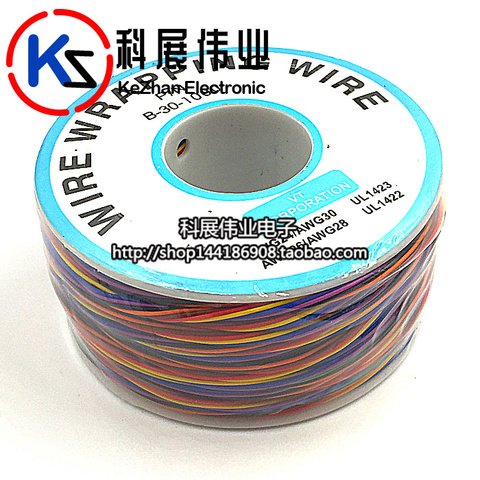 265m 8 Color 30AWG saltar Envoltura de Cable de cobre estañado sólido Aislamiento de PVC sola hebra de Cable de cobre, bien de alambre eléctrico XF30 ► Foto 1/1