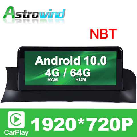 Radio con GPS para coche, reproductor con Android 10,25, 10,0 pulgadas, 8 GB de RAM, 8 núcleos, estéreo, multimedia, para BMW X3, F25, BMW X4, F26, con sistema NBT ► Foto 1/6