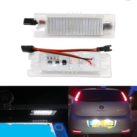 Luz de placa de matrícula LED para Fiat Bravo Grande Punto coche Evo, lámpara trasera sin errores con Canbus ► Foto 1/6