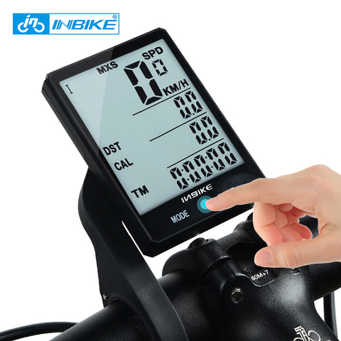 INBIKE-ordenador inalámbrico para bicicleta, velocímetro, odómetro, con cable, a prueba de lluvia, para ciclismo de montaña, cronómetro medible, CX-9 ► Foto 1/6