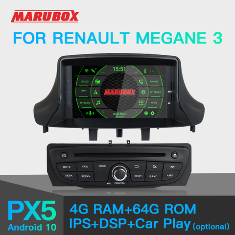 Marubox-Radio con GPS para coche, reproductor Multimedia con Android 10,0, KD7237, PX5, para Renault Megane 3 ► Foto 1/6