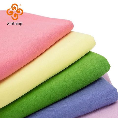 Tela de punto de algodón spandex 60s, tela fina elástica para camiseta de verano, tela DIY 25*160cm/50*160cm/Unid A0219 ► Foto 1/4