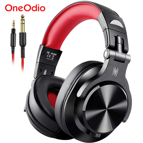 Oneodio-auriculares A71 con cable, por encima de la oreja, con micrófono, para estudio de DJ, auriculares profesionales para grabar y mezclar videojuegos ► Foto 1/6