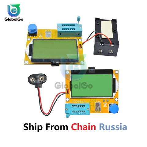 Medidor de transistores Mega328, medidor de transistores Digital V2.68, triodo de diodo de ESR-T4, capacitancia MOS/PNP/NPN LCR 12864, probador de pantalla LCD ► Foto 1/6