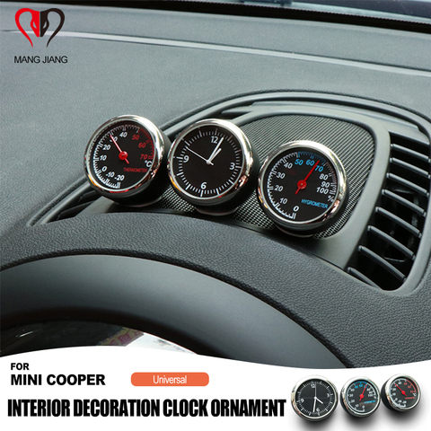 Nuevo coche Interior reloj termómetro higrómetro decorativo para mini cooper SD S F55 56 F60 R55 R56 R60 compatriota Coche accesorios ► Foto 1/6