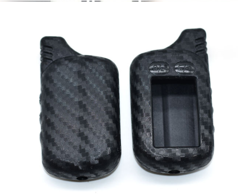 Funda de silicona para llave del coche funda de carbono para llave de coche, funda de mando a distancia, LCD, bidireccional, para Tomahawk TZ, 9030, 9020, 9010, 7010, TZ-9030 ► Foto 1/2