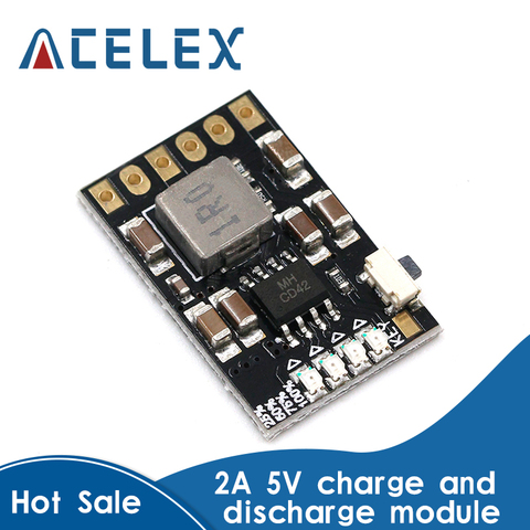 Módulo electrónico de placa PCB de descarga de carga de 2A y 5V, batería de litio integrada de 3,7 V y 4,2 V, protección de energía móvil Diy ► Foto 1/6