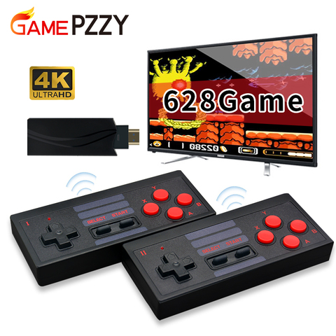 Consola 4K HDMI con 628/818/1000 juegos clásicos, miniconsola Retro, mando inalámbrico, salida HDMI, reproductores duales ► Foto 1/6