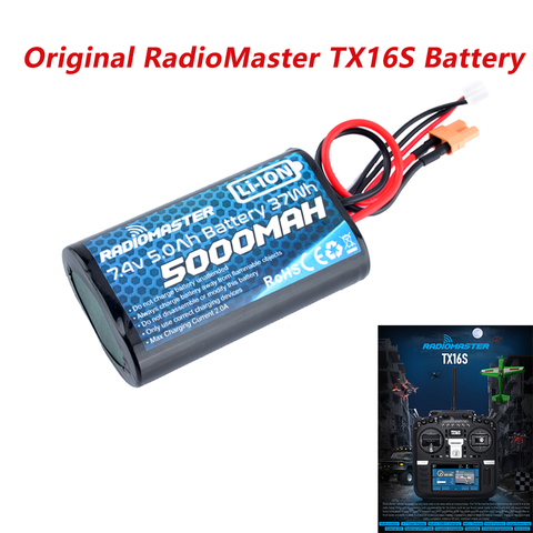 TX16S-transmisor Original de RadioMaster 2S, batería Lipo de 5000mAh, multiprotocolo Frsky, Control remoto de código abierto, Dron de carreras con visión en primera persona ► Foto 1/6