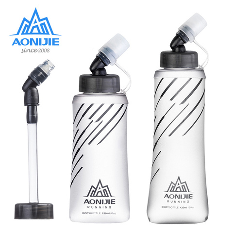 AONIJIE SD21 Frasco blando plegable 250ml 420ml botella de agua hidratación vejiga de agua para correr maratón ciclismo senderismo ► Foto 1/6