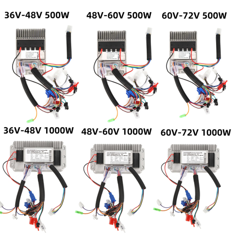 Controlador sin escobillas para bicicleta eléctrica Controlador Universal de alarma de crucero para bicicleta eléctrica, 36V-48V-60V-72V 500W/1000W ► Foto 1/6