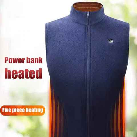 PARATAGO-Chaleco eléctrico cálido de invierno para hombre y mujer, chaqueta de lana inteligente con calefacción, recarga de fiebre, ropa de pesca, grafeno P8182 ► Foto 1/6