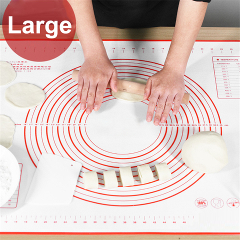 No-slip tapete de silicona para pasta silicona gran alfombrilla lámina para hornear de masa de Pizza manteles rodantes Fondant pastel Mat revestimientos contra herramientas ► Foto 1/6