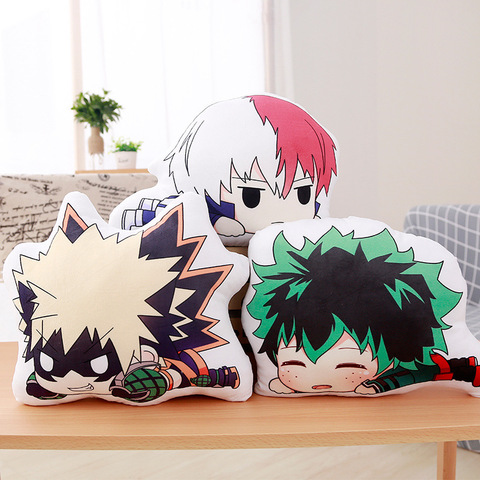 Cojín de peluche de My Hero Academia para decoración de muñecas, almohada de felpa de Anime Plushie Midoriya Izuku Bakugou Katsuki Todoroki Shouto ► Foto 1/6