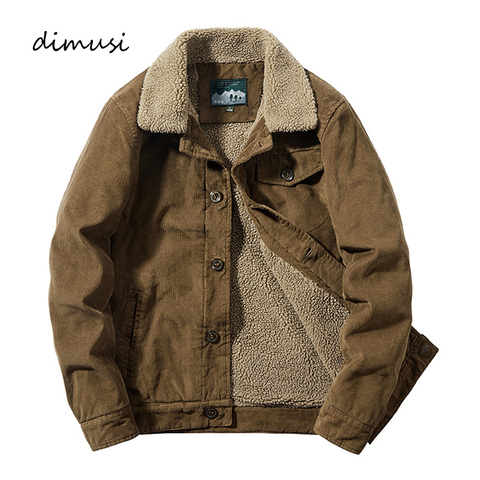 DIMUSI-Chaqueta Bomber de invierno para hombre, prendas de vestir de lana cálidas, abrigos informales ajustados, chaquetas térmicas de terciopelo ► Foto 1/6