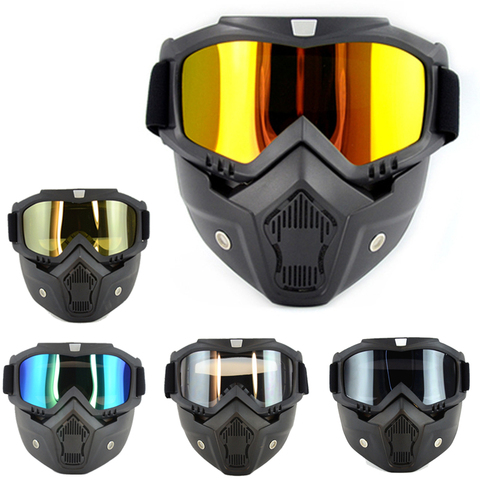 Gafas de motocicleta fuera de carretera casco gafas a prueba de viento gafas máscara gafas de esquí seguro espejo helmetty protección máscaras de esquí ► Foto 1/6