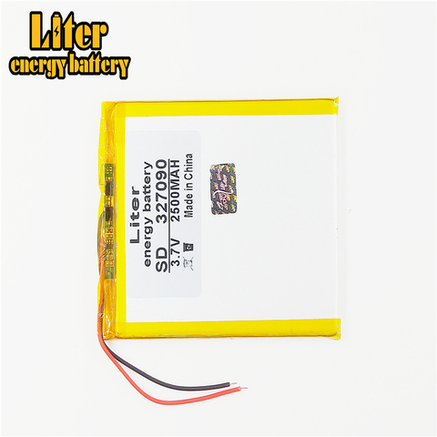 Batería lipo aprobada por Rohs, MSDS, 327090, 3,7 V, 2500MAH, para tableta pc, 7 