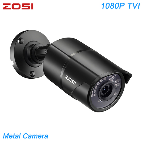 ZOSI-Sensor de movimiento de visión nocturna 1080P H.265, 2MP, TVI, impermeable, para vigilancia en el hogar, cámara de seguridad exterior, CCTV, tipo bala ► Foto 1/6