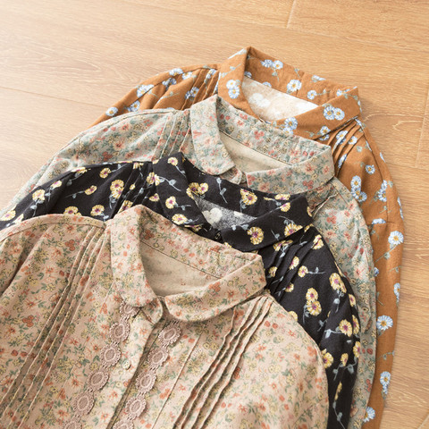 Lamtrip-vestido de algodón de manga larga para primavera 2022, vestido Retro con estampado de flores y peonías ► Foto 1/1