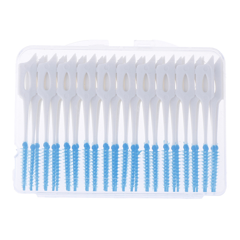 40 unids/caja-cepillo Interdental de empuje, 0,7mm, para el cuidado bucal, alta calidad ► Foto 1/6