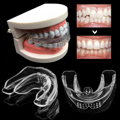 1PC ortodoncia aparato Dental de alineación entrenador retenedor Dental bruxismo boca dientes plancha ► Foto 1/6