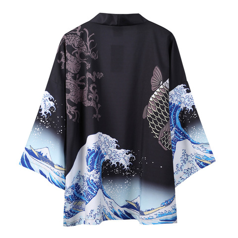 Yukata-Kimono japonés para hombres y mujeres, ropa de calle moderna de verano, cárdigan, ropa tradicional ► Foto 1/6