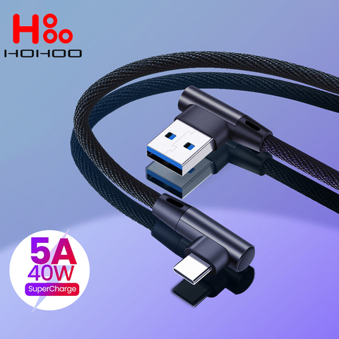 HOHOO-cargador de cable USB tipo C para teléfono Samsung, S9, S10 Plus, Mi 9, Redmi Note 9, 8, Huawei P40, Mate30, cable de datos rápido ► Foto 1/6