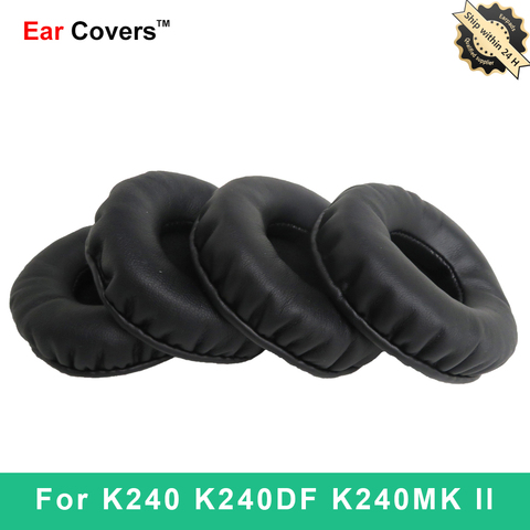 Almohadillas para los oídos AKG K240 K240DF K240MK2, almohadillas para los auriculares de repuesto, almohadillas para los oídos de espuma de esponja de cuero PU ► Foto 1/6