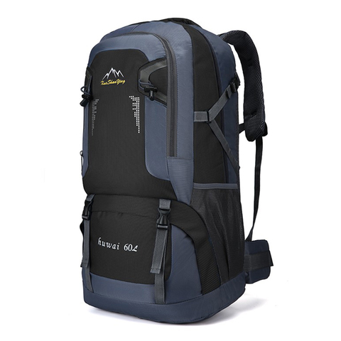 Mochila impermeable para acampar al aire libre para hombre y mujer, bolsa de viaje para escalada, senderismo, montañismo, deportes de equitación, 60L ► Foto 1/6