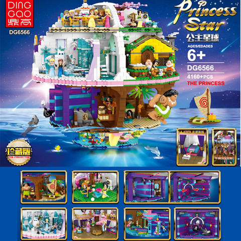Figuras de princesas y estrellas para niños, varias escenas de películas, DG6566, bloques de construcción, juguetes educativos, regalo de cumpleaños y Navidad ► Foto 1/3