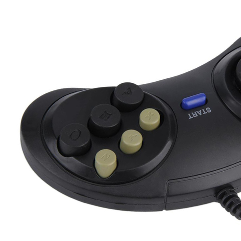 Clásico cable 6 botones Joypad de controlador de juego para SEGA MD2 PC Mega Drive accesorios de juego Control remoto Universal ► Foto 1/6