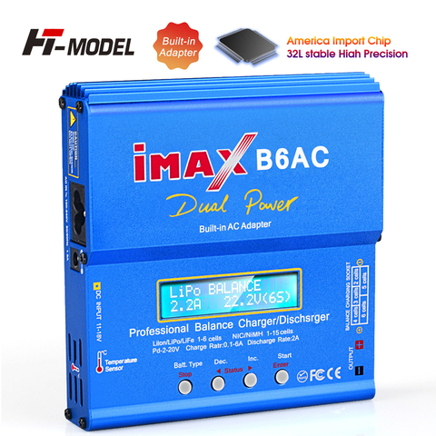 HTRC iMAX B6 AC cargador RC Lipo cargador de equilibrio de batería 80W 6A Nimh Nicd cargador de equilibrio de batería descargador RC ► Foto 1/6