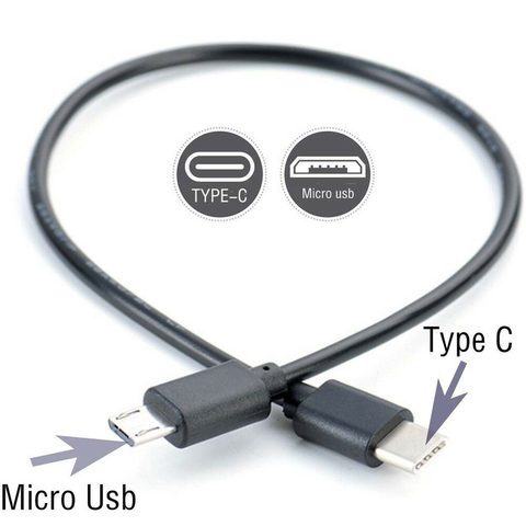 Cable USB tipo C USB-C a Micro USB macho, cargador de sincronización OTG, adaptador de Cable para teléfono, Huawei, Samsung, Usbc ► Foto 1/6