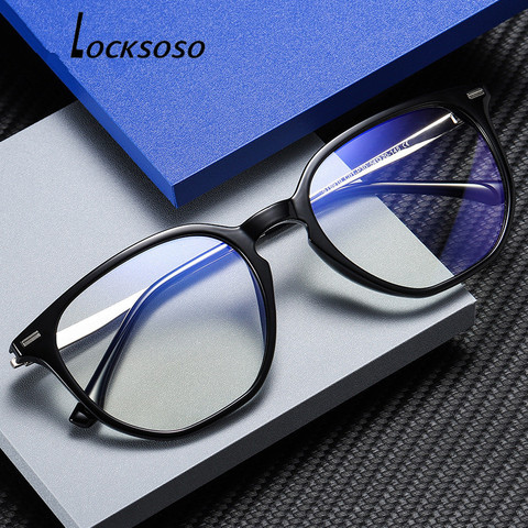 LOCKSOSO-gafas de protección contra Luz Azul para hombre y mujer, bloqueador de rayos de radiación, Juegos de ordenador, Lentes de cristal, gafas de Luz Azul ► Foto 1/6