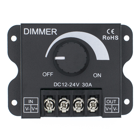 DC12V-24V LED Dimmer 30A 720W 360W lámpara con brillo ajustable de conductor de luz controlador LED de un solo Color 5050 cinta 3528 ► Foto 1/6