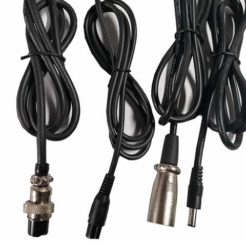 Conector hembra de 3 agujeros para cargador de bicicleta eléctrica, GX16 / DC / RCA / PIN/XLR, 5 uds. ► Foto 1/2