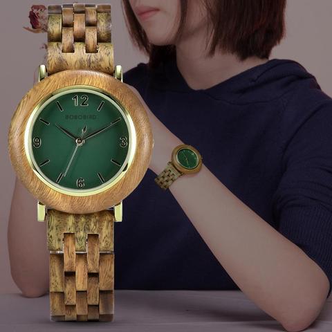 Zegarek damski BOBO pájaro madera ligera mujer relojes reloj de mujer reloj de pulsera reloj de regalo de aniversario para su Dropshipping. Exclusivo. ► Foto 1/6