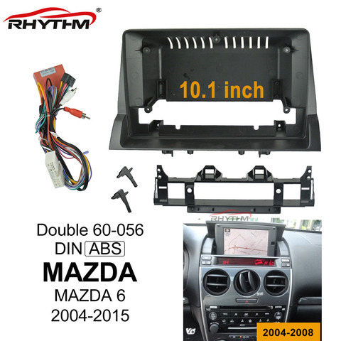 10,1 pulgadas coche Fascia para MAZDA 6 2004-2008 doble Din Car dvd de Audio adaptador Facia 1 / 2din reposición del equipo de salpicadero ► Foto 1/6