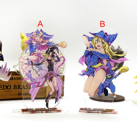 ¡Yu-Gi-Oh! Mago oscuro niña figura acrílica con soporte modelo titular de placa de topper de la torta de anime cool ► Foto 1/3