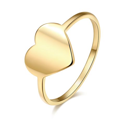 DOTIFI-anillos de acero inoxidable para mujer, 316L, Color dorado y plateado, anillo con corazón de melocotón R227 ► Foto 1/5