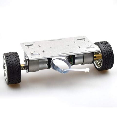 2WD bricolaje auto-equilibrio Kit de Robot con 2 uds Enocder Motor placa de Metal Chasis de coche de Mini-disco 2 ruedas juguetes tecnológicos ► Foto 1/2