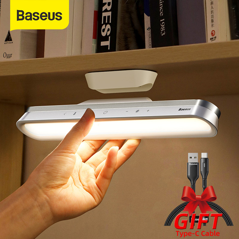 Baseus-lámpara colgante de escritorio, luz LED magnética de mesa, atenuación continua, recargable, para armario ► Foto 1/6