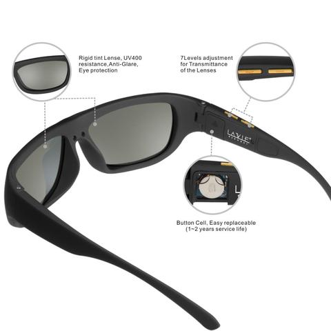 Gafas de sol de diseño Original deportivas con cristales polarizados LCD transmitancia electrónica lentes ajustables mannualmente gafas de sol para hombre ► Foto 1/6